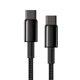 Кабель USB Type-C > USB Type-C Baseus Tungsten Gold Fast Charging Data Cable 100W 1.0m (CATWJ-01) Black - зображення 3