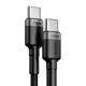 Кабель Baseus Cafule USB-C to USB-C 2m Black/Grey (CATKLF-ALG1) - изображение 4