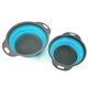 Друшляк силіконовий складаний Collapsible filter baskets 2 шт в комплекті (великий + маленький) Синій (HbP45323212) - зображення 1