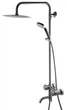 Душевая система GLOBUS LUX ALPEN SBT1-SH-02 с верхним душем и изливом нержавеющая сталь сатин 000016100 - изображение 1