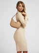 Сумка кросс-боди женская GUESS ABEY SMALL HOBO HWQB8558010-BEI Темно-бежевая (800070266626) - изображение 2