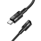 USB кабель подовжувач Type-C на Type-C HOCO charging data sync cable (1.2M, 480Mbps, OTG, USB2.0, 3A). Black - зображення 2