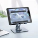 Подставка для планшета настольная HOCO tablet desktop holder (7"-12,9", регулировка высоты и угла). Grey - изображение 5
