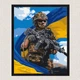 Картина по номерам 60*80 см Воин ВСУ с флагом Оригами LW 3268 большой размер - изображение 4