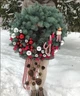 Венок рождественский новогодний из литой хвои без декора голубой 55 см. 161003 - изображение 5