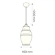 Світильник підвісний Horoz Electric ELEMENT-2 скло хром + метал хром E27 021-015-0002 - зображення 2