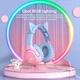 Ігрові навушники Onikuma K9 з мікрофоном та LED RGB підсвічуванням котячі вушка провідні Pink-Blue - зображення 10