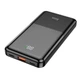 Портативний зарядний пристрій PowerBank Hoco Shell fully compatible with cable Q9 Pro 10000мАч USB/Type-C/Lightning Чорний - зображення 1