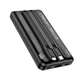 Портативний зарядний пристрій PowerBank Hoco Shell fully compatible with cable Q9 Pro 10000мАч USB/Type-C/Lightning Чорний - зображення 5