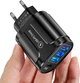 Сетевое зарядное устройство Xiamen 3 USB Type-C Super Charge/Quick Charge 3.0 5V/2.4A Black (PH050557) - изображение 4
