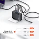 Сетевое зарядное (СЗУ) Usams US-CC163 T50 100W 4 Ports ACCC GaN Fast Черный - изображение 4