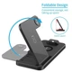 Беспроводная зарядка Wireless Charger 4в1 W-33 зарядная док-станция. Черная - изображение 11