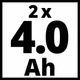 Набір акумуляторів + зарядний пристрій Einhell 18V 2x4.0Ah Twincharger Kit (4512112) - зображення 6