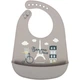 Слюнявчик Canpol babies Bonjour Paris силиконовый с карманом беж (74/027_bei) - изображение 1