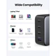 Зарядний пристрій Ugreen 4xUSB 100W GAN (USB-A+3*USB-C) Tech Fast Charger CD226 Grey (90575) - зображення 5