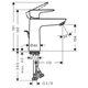 Змішувач для умивальника HANSGROHE TALIS E 71710670, чорний - зображення 2