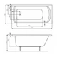 Ванна акриловая ROCA LINEA 150x70 A24T010000 с ножками - изображение 2
