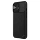 Протиударний чохол Nillkin Camshield Leather (шторка на камеру) для Apple iPhone 13 Pro (6.1") Чорний/Black - зображення 3