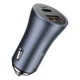 Зарядное устройство Baseus Автомобильное USB + Type-C + Type-C - Lightning Кабель 1м 40W USB-A Power Delivery 3.0 Quick Charge 4+ SCP FCP AFC + Умная Зарядка Golden Contactor Pro Металлический Серый - изображение 11