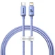 Кабель Baseus Crystal Shine Series Fast Charging Data Cable Type-C to iP 20W 1.2m Purple (CAJY000205) - изображение 1