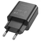 Мережевий зарядний пристрій BOROFONE BA72A Spring single port QC3.0 charger Black - зображення 3