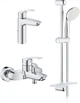 Набор смесителей Grohe Eurosmart New 3 в 1 для ванны и душа (23324003+33300003+27926001) - изображение 1