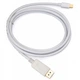 Кабель мультимедийный miniDisplayPort M to Display Port M 1.8m 4K white Vinga (VCPMDPDP1.8WH) - изображение 2