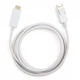 Кабель мультимедійний Display Port to HDMI 1.8m Vinga (VCPDPHDMI1.8WH) - зображення 2