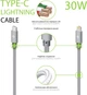 Кабель синхронізації Intaleo CBGNYTL1 30W Type-C to Lightning 1 м Gray (1283126559587) - зображення 2