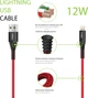 Кабель синхронізації Intaleo CBRNYL1 USB to Lightning 1.2 м Red (1283126559471) - зображення 2
