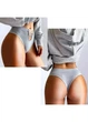 Женские трусики стринги Страсть FINETOO 635-42-44 Серый 42-44 (M-L) 1 шт - изображение 2