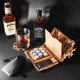 Подарунковий набір каменів для віскі на 9 шт. в дерев'яній коробці Whisky Stones Grills Коричневий 17х12х4 см - зображення 3