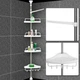 Угловая полка для ванной комнаты (320х43см) Multi Corner Shelf GY-188, Белая - зображення 8