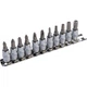Набор насадок отверточных MASTERTOOL GM CRV 1/4", 11 шт (PH1,2,3/ PZ1,2,3/ H3,4,5,6,7) (78-1401) - изображение 1