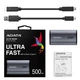 SSD накопитель a-data Elite se880 500gb Titanium Gray usb 3.2 (aeli-se880-500gcgy) - изображение 6
