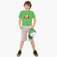 Детская футболка для мальчиков Роблокс (Roblox) (25186-1708-77) 158-164 см Хлопок Темно-зеленый - изображение 2