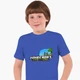 Детская футболка для мальчиков Майнкрафт (Minecraft) (25186-1170-61) 104-110 см Хлопок Синий - изображение 1
