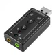 Внешняя звуковая карта USB 2.0 3D Sound Card 7 в 1 Original Black для ноутбука с аудиоадаптером - изображение 1