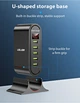 Мережевий зарядний пристрій 5xUSB зарядний пристрій для смартфонів 20W USLION US0148 Black - зображення 6