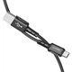 USB кабель із роз'ємом Type-C ACEFAST nylon aluminum connectors (3A, 1.2m). Black - зображення 2
