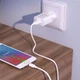 Мережевий зарядний пристрій Borofone BA68A Glacier single port charger set (Type-C) White (BA68ACW) - зображення 2