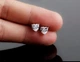Сережки гвоздики серебряные S 925 сердечко 5 мм, пусеты сердце, подарок подруге, гвоздики во 2 прокол, модные серебряные серьги Lemon_jewerly СГС-11 - изображение 4