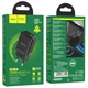 Мережевий зарядний пристрій (МЗП) Hoco N28 Founder 20W Type-C + USB (Black) - изображение 4