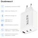 Сетевое зарядное устройство RZTK GaN2 100W USB-A (QC4.0) 2xUSB-C (PD3.0) + кабель USB-C 100W White - изображение 2