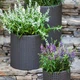Горшок для цветов (кашпо) Keter Cylinder Planter M (17197835) Антрацит - изображение 5