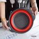 Сито друшляк складний силіконовий круглий Baskets Cook набір 2 шт діаметр 19,5 см та 23,5 см Червоний (M7702000261) - зображення 2