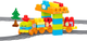 Klocki konstrukcyjne Wader Baby Blocks Train Set Moje pierwsze klocki Kolej 224 cm 58 elementów (41470) (5900694414709) - obraz 1