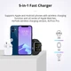 Док станція з бездротовою зарядкою Qi 5in1 Proda PD-W6 |5-15W, Watch/AirPods/Phone, підсвітка| black - зображення 6