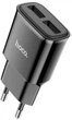 Сетевое зарядное устройство Hoco C88A Star round зарядный блок с 2 USB 2.4A Черный (C88A) - изображение 2