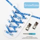 Плоские эластичные шнурки с металлическим замком для обуви FASTLACES T12-2 Snowflake - изображение 1